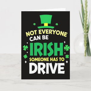 Ierse chauffeur grappige St. Patrick kaart