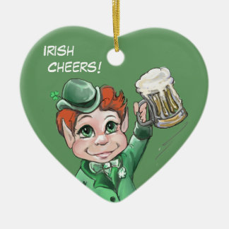 Ierse Cheers! Portrait Heart Ornament