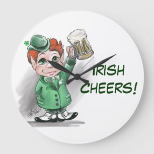 Ierse Cheers! Ronde wandklok Grote Klok