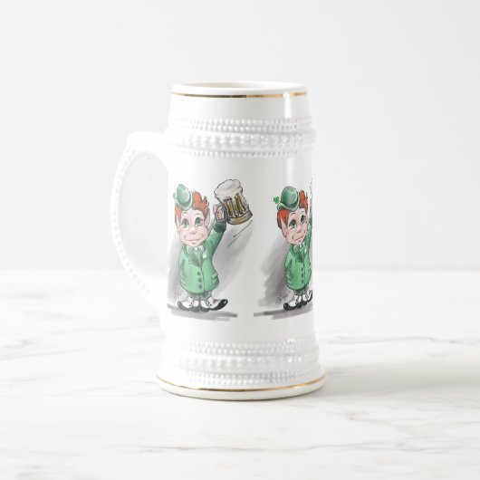 Ierse Cheers! St Patrick's Day Beer Stein Bierpul (Voorkant links)