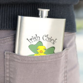 Ierse Chick Tekst Shamrock Flacon (Voorbeeld)