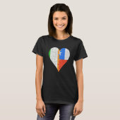 Ierse Chileense vlag hart T-shirt (Voorkant volledig)