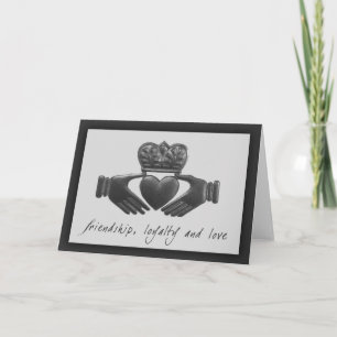 Ierse Claddagh, vriendschap, loyaliteit en liefde Kaart