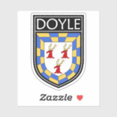 Ierse Clan Crest - Doyle Sticker (Vel)