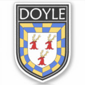 Ierse Clan Crest - Doyle Sticker (Voorkant)