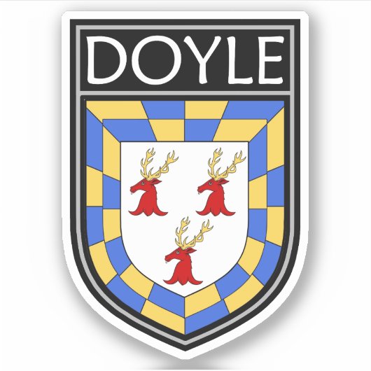 Ierse Clan Crest - Doyle Sticker (Voorkant)