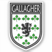 Ierse Clan Crest - Gallagher Sticker (Voorkant)