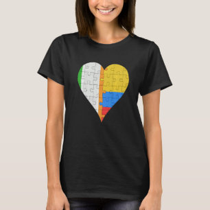 Ierse Colombiaanse vlag hart T-shirt