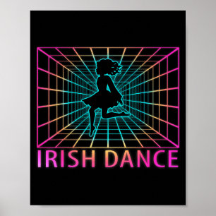Ierse Dans Retro Danser Cadeau Poster