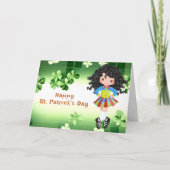 Ierse dans St. Patrick's Day Groene Klavertjes Kaart (Voorkant)