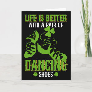 Ierse dansen met een paar schoenen Ierse tapdans Kaart