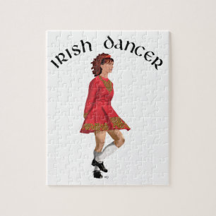 Ierse danser in het rood legpuzzel