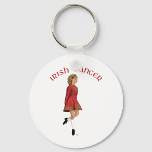 Ierse danser in het rood sleutelhanger