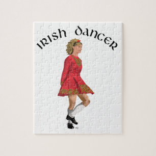 Ierse danseres blond in het rood legpuzzel