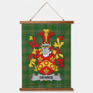 Ierse Dennis Wapen Familie Crest Hangend Wandkleed