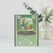 Ierse doedelzakspeler St Patricks Day Briefkaart (Staand voorkant)