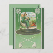 Ierse doedelzakspeler St Patricks Day Briefkaart (Voorkant / Achterkant)