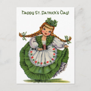 Ierse Doll Happy St Patricks Day Briefkaart