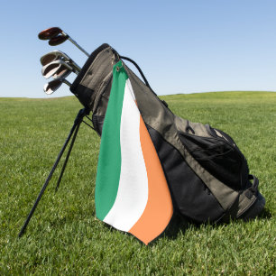 Ierse driekleurige vlag patriottisch golfhanddoek