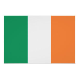 Ierse driekleurige vlag patriottische Saint Patric Perfect Poster