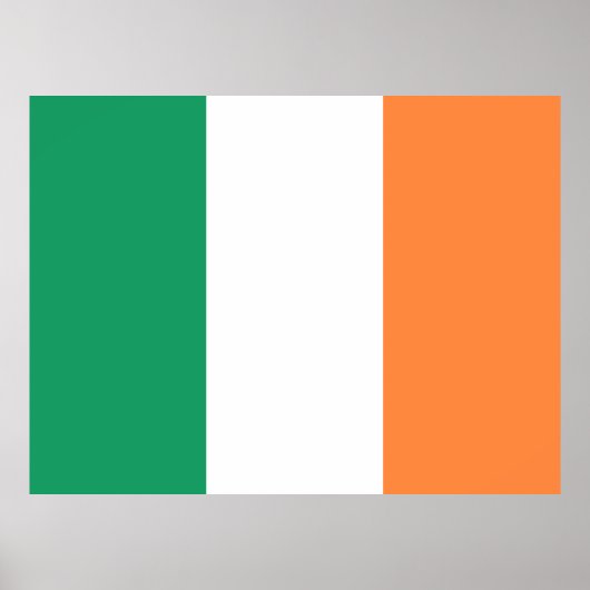 Ierse driekleurige vlag patriottische Saint Patric Poster (Voorkant)