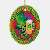 Ierse Drink teamschedel Keramisch Ornament (Rechts)