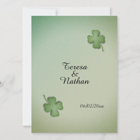 Ierse Droom Bruiloft Uitnodiging (Achterkant)