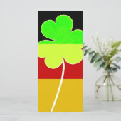 Ierse Duitse vlag Shamrock Clover St. Patrick (Staand voorkant)
