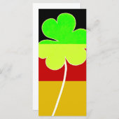 Ierse Duitse vlag Shamrock Clover St. Patrick Fun (Voorkant / Achterkant)