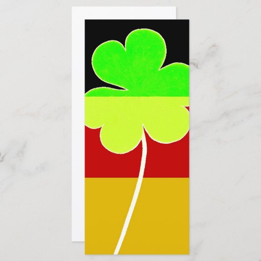 Ierse Duitse vlag Shamrock Clover St. Patrick Fun (Voorkant / Achterkant)