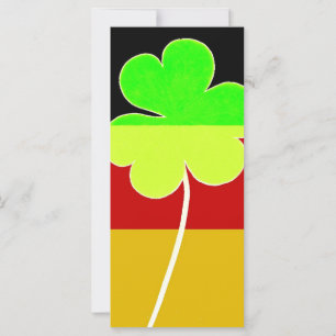 Ierse Duitse vlag Shamrock Clover St. Patrick Fun