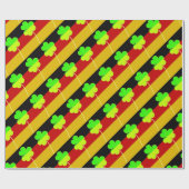 Ierse Duitse vlag Shamrock Clover St. Patrick Fun Cadeaupapier (Vlak)