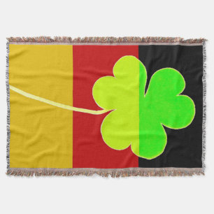 Ierse Duitse vlag Shamrock Clover St. Patrick Fun Deken