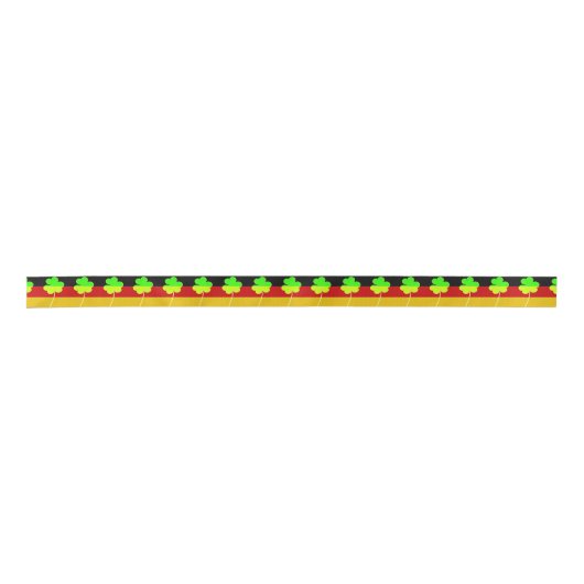 Ierse Duitse vlag Shamrock Clover St. Patrick Fun Lint (Voorkant)