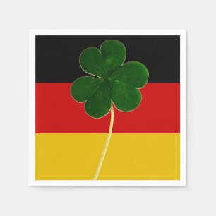 Ierse Duitse vlag Shamrock Clover St. Patrick Fun Servet