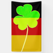 Ierse Duitse vlag Shamrock Clover St. Patrick Spandoek (Verticaal)