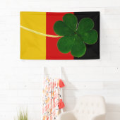 Ierse Duitse vlag Shamrock Clover St. Patrick Spandoek (Insitu)