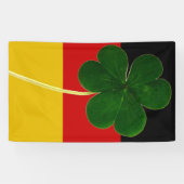 Ierse Duitse vlag Shamrock Clover St. Patrick Spandoek (Horizontaal)