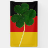 Ierse Duitse vlag Shamrock Clover St. Patrick Spandoek (Verticaal)