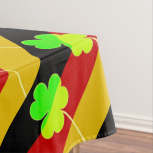 Ierse Duitse vlag Shamrock Clover St. Patrick Tafelkleed