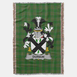 Ierse Durkin of O_Durkin Wapen van Familie Crest Deken