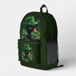 Ierse elegantie, de zwarte zwaan van St. Patrick Bedrukte Rugzak