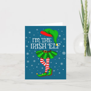 Ierse Elf Kerstmis Matching Familie Vrouwen Meisje Kaart