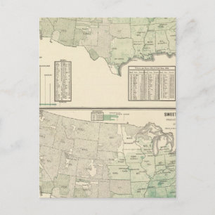 Ierse en zoete aardappelen en hooi briefkaart