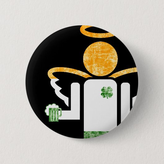 ierse engel . ronde button 5,7 cm (Voorkant)