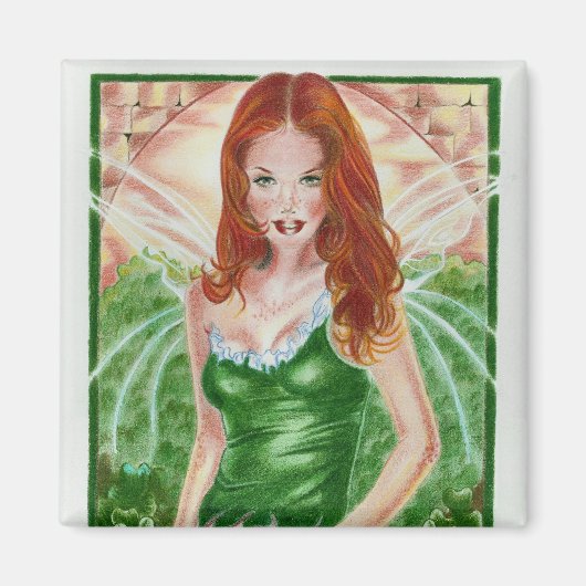 Ierse Fairy Shamrock Magnet Magneet (Voorkant)
