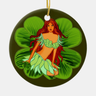 Ierse fee ronde versiering keramisch ornament
