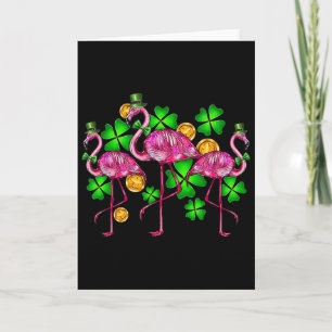 Ierse Flamingo St Patricks Dag Vogel Dier Kinderen Kaart