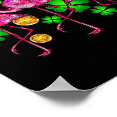 Ierse Flamingo St Patricks Dag Vogel Dier Kinderen Poster (Hoek)