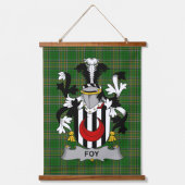 Ierse Foy of O_Fie wapenschild Familie Crest Hangend Wandkleed (Voorkant)